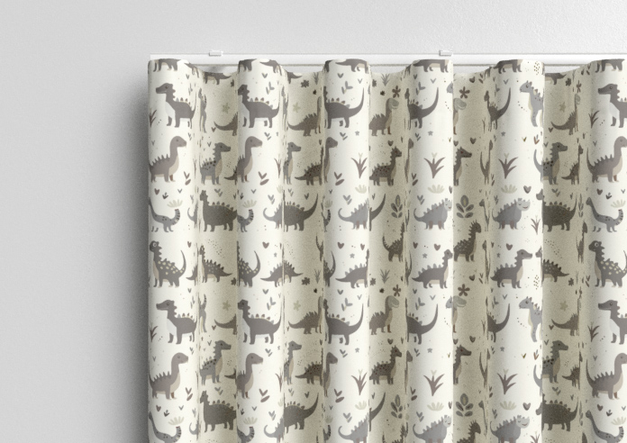 Dino Land, Fossil Grey - Made to Measure Curtains - Image 13